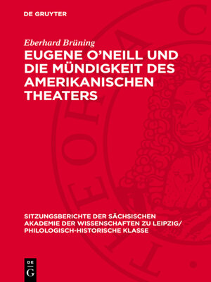 cover image of Eugene O'Neill und die Mündigkeit des amerikanischen Theaters